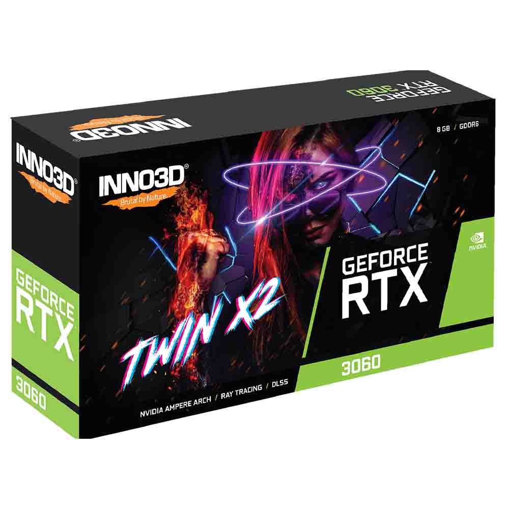 کارت گرافیک (8GB) INNO3D GeForce RTX 3060 TWIN X2 (کار کرده)