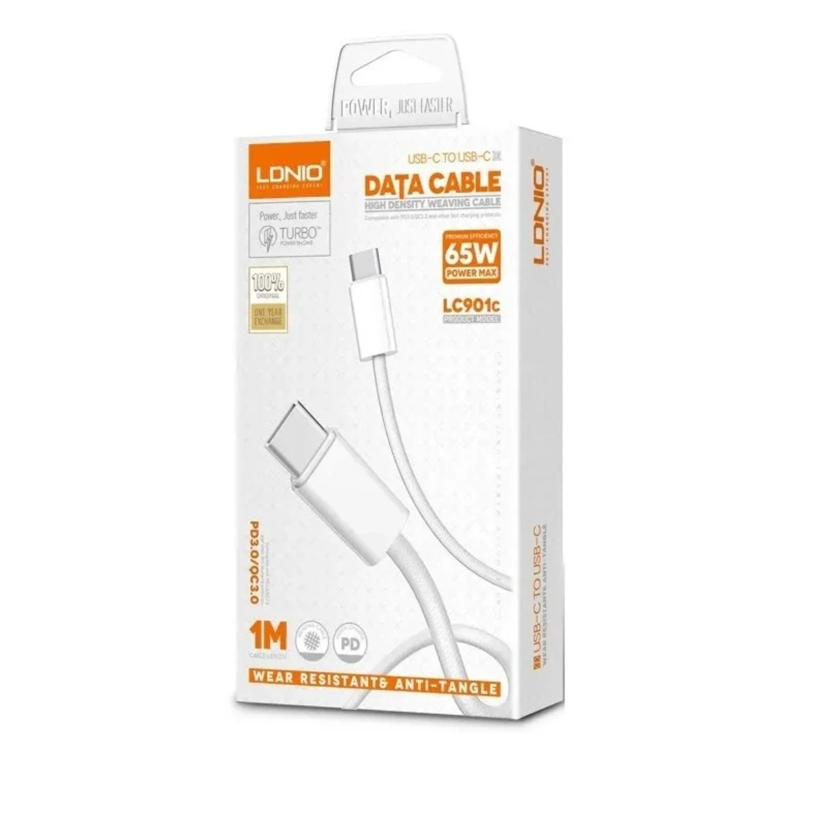 کابل تبدیل USB-C به USB-C الدینیو مدل LC901C 1M